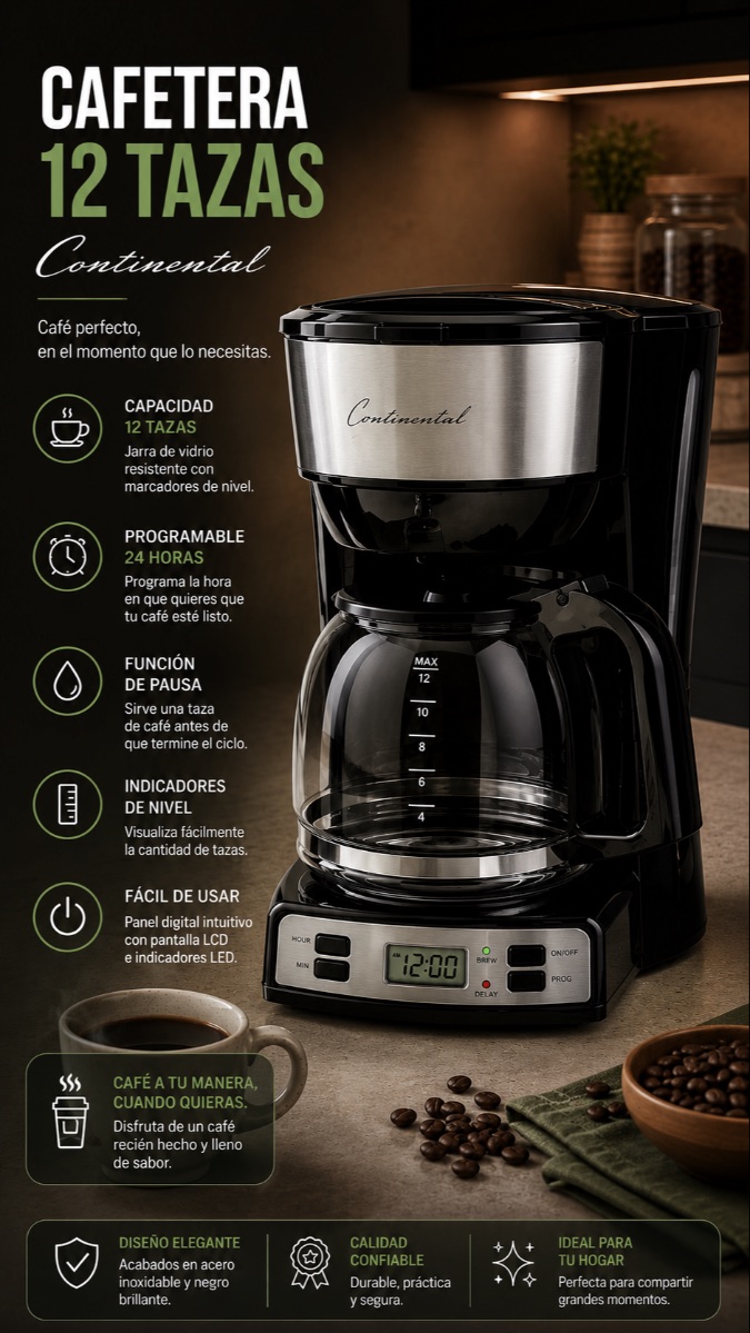 CAFETERA PROGRAMABLE C0NTINENTAL