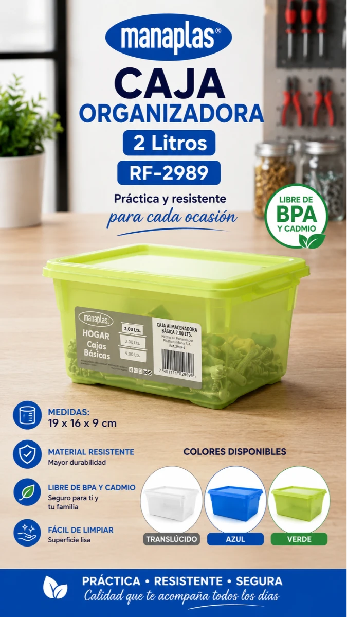 CAJA ALMACENADORA BASICA 2LT  RF/2989      MANAPLAS