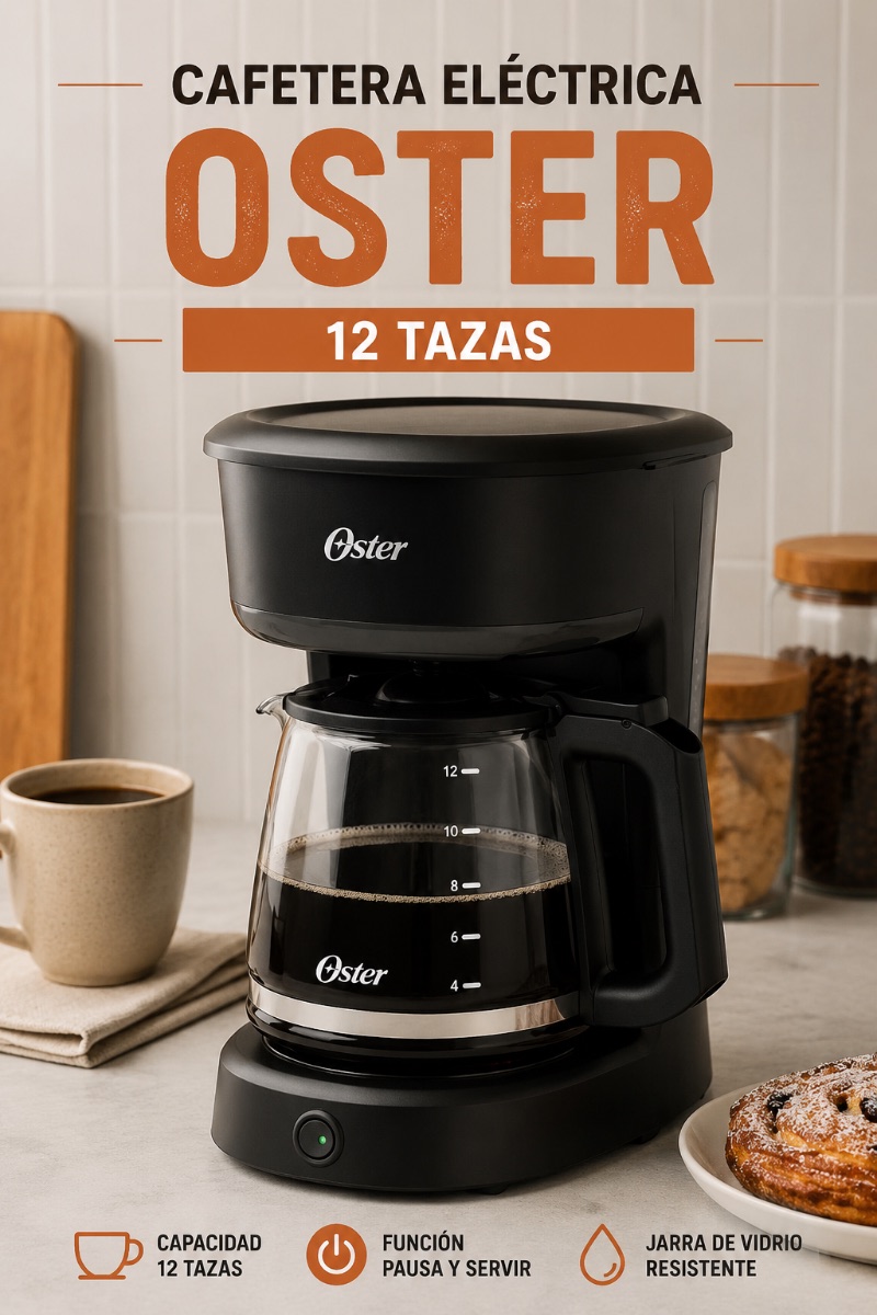 CAFETERA ELECT 12TZ  FILTRO PER.  OSTER     RF/BVS