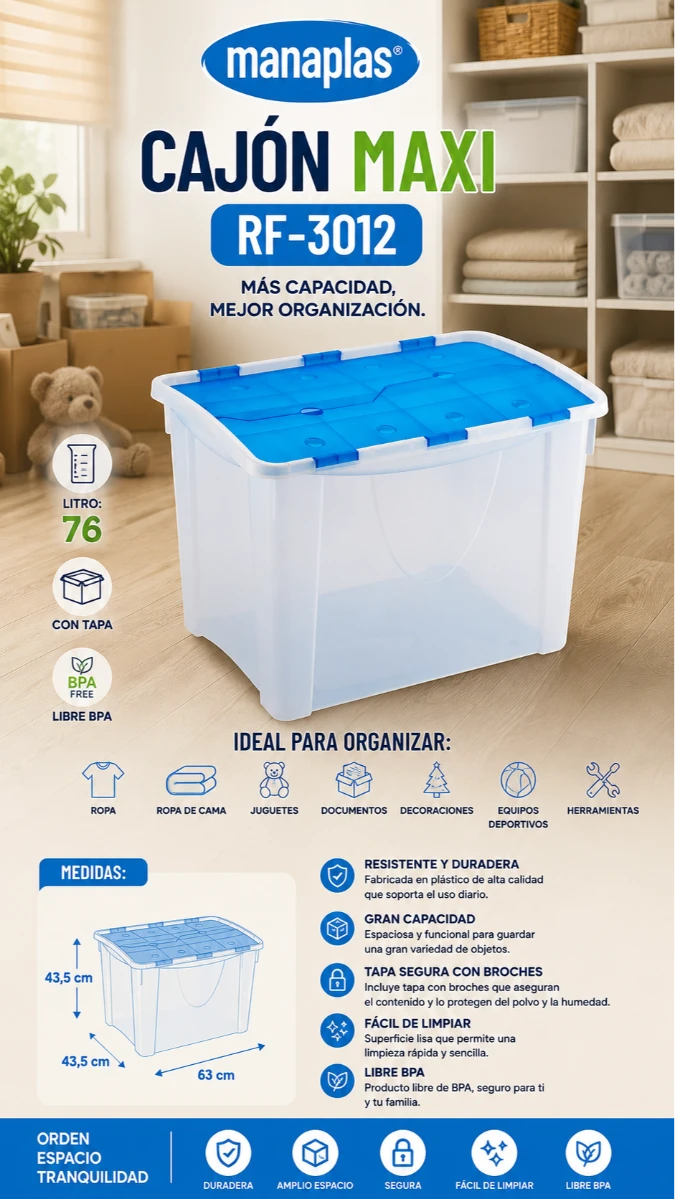 CAJON MAXI MANAPLAS 76LT
