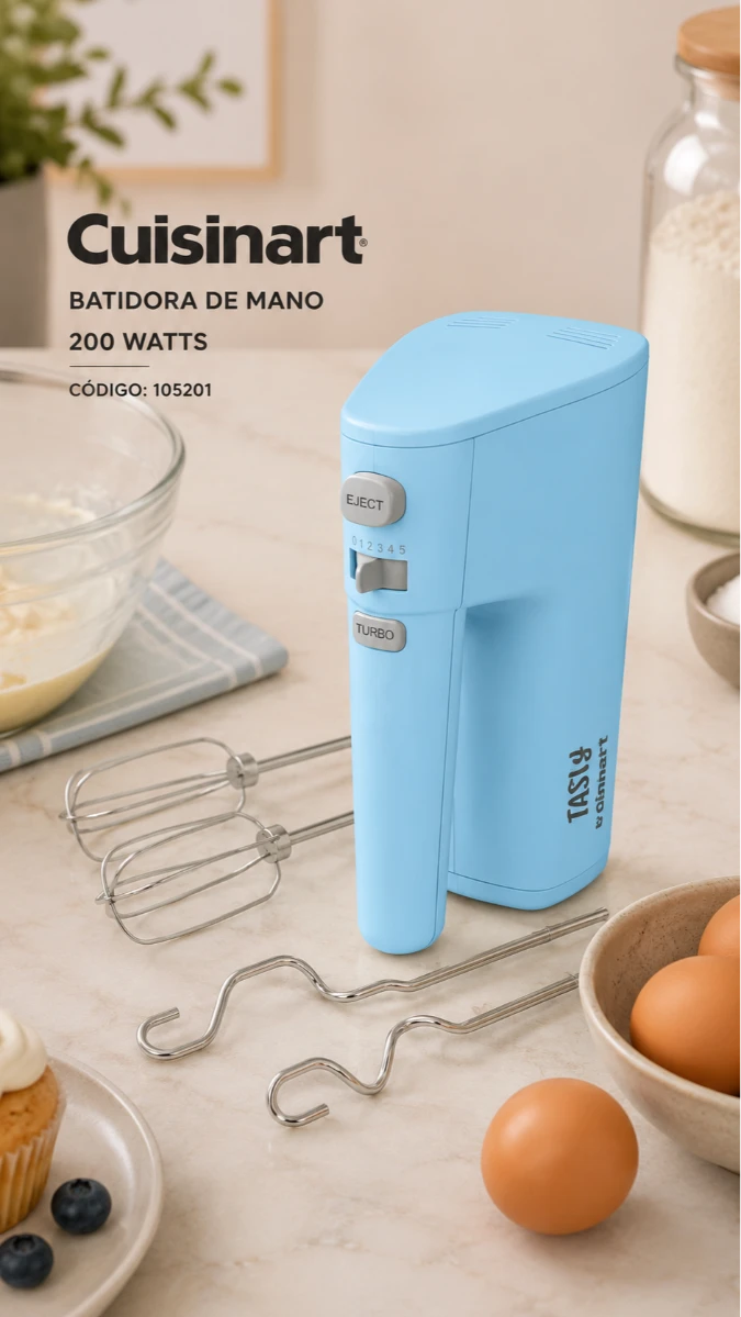 BATIDORA TASTY CUISINART AZUL