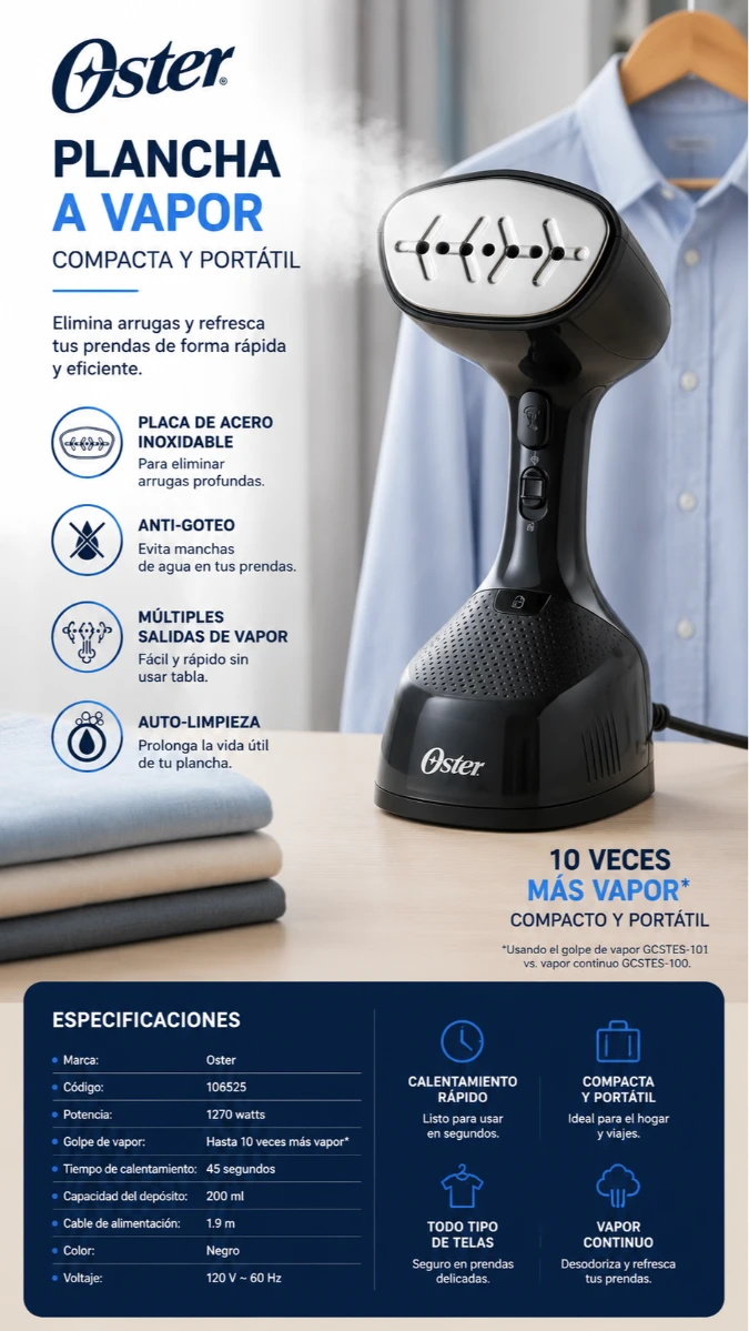 VAPORIZADOR OSTER GCSTES-101