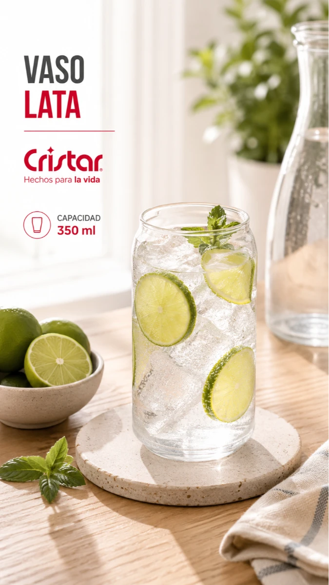 VASO CRISTAR LATA 12 ONZ. RF/0919CL6