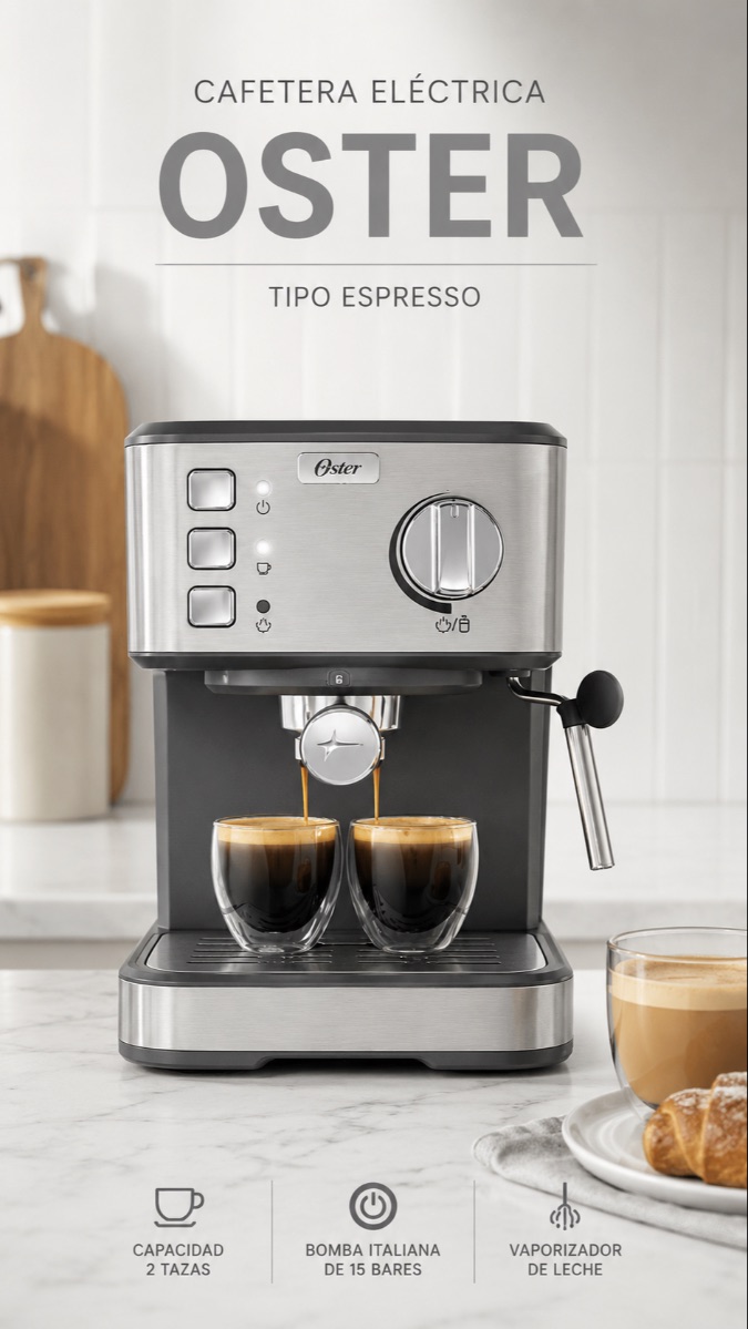 CAFETERA EXPRESSO CAPUCCHINOS Y LATTES 15BAR RF/55