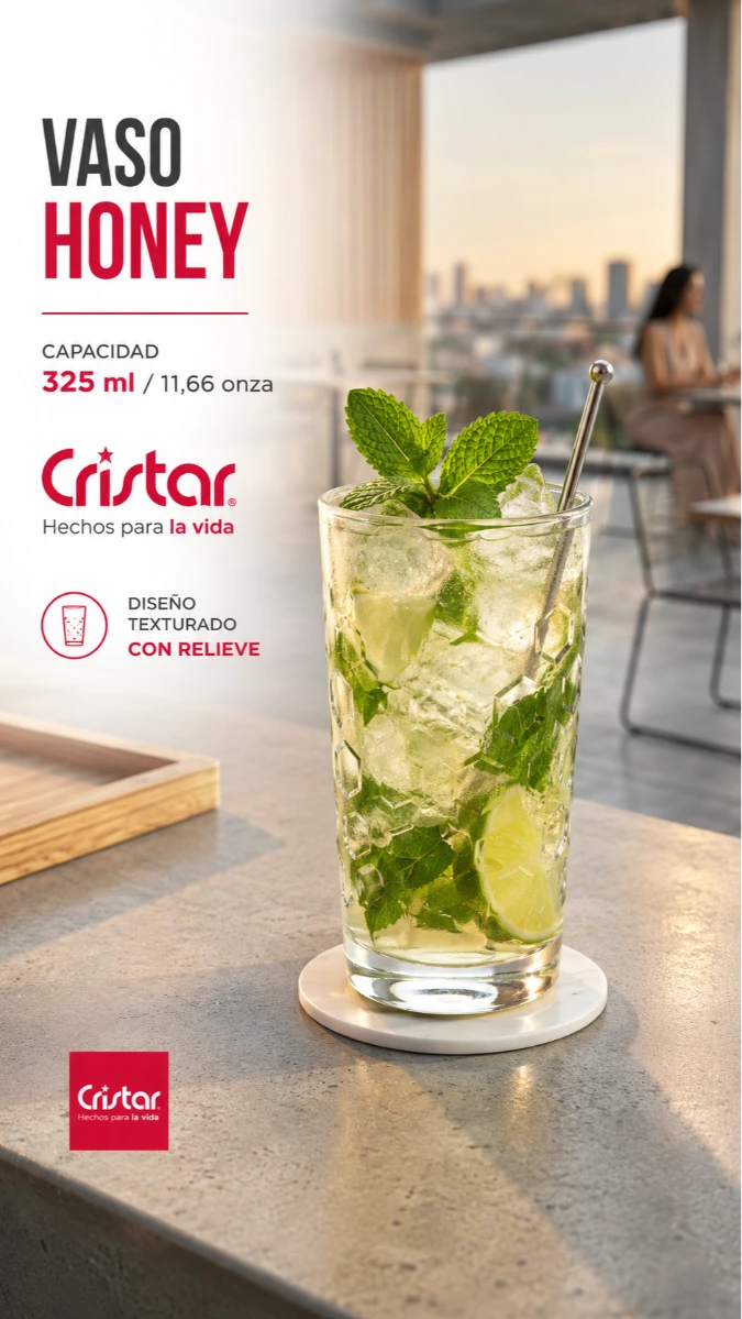 VASO HONEY BEBIDAS RF0826   CRISTAR