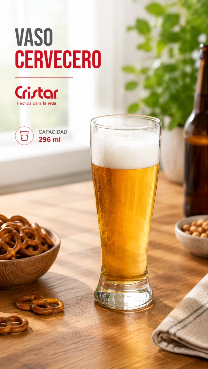 VASO CERVECERO PILSEN AV RF/0122  CRISTAR