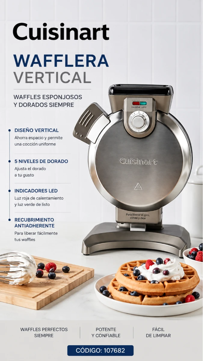 WAFLERA VERTICAL CUISINART RF/V22568